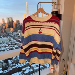 Cider Multicolor Striped Sweater